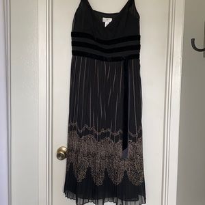 Ann Taylor Loft pleated cocktail dress